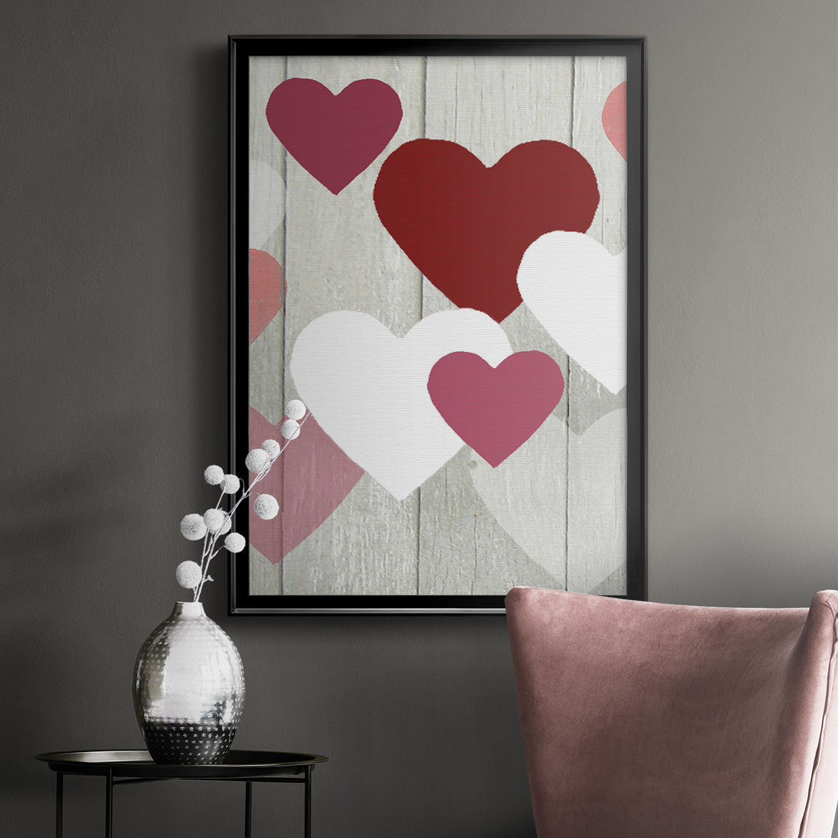 DIY Love Collection F - Modern Framed Canvas Print