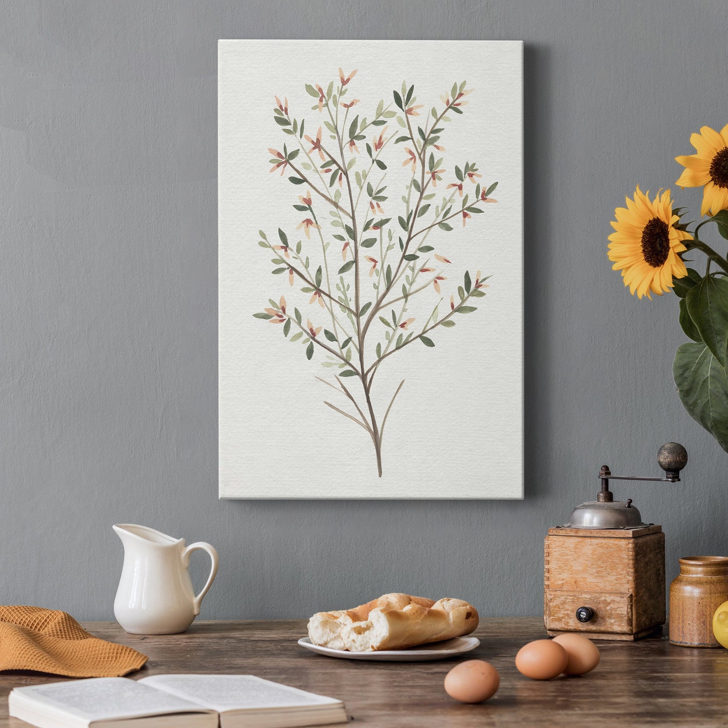 Single Sprig III Premium Gallery Wrapped Canvas - Ready to Hang