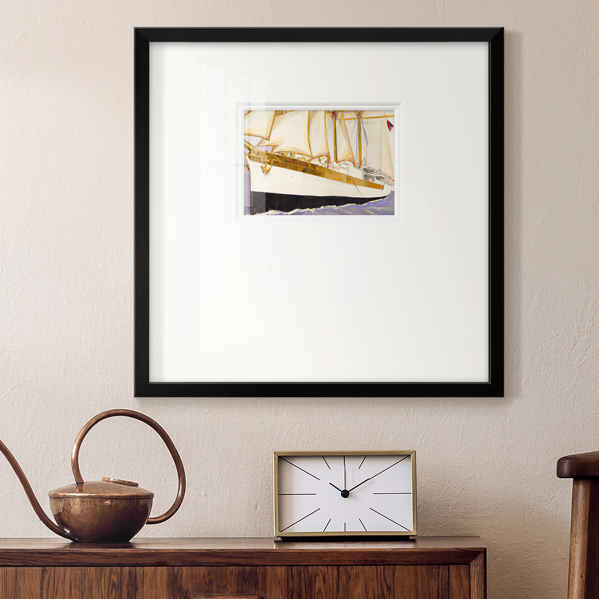 Godlen Sail V Premium Framed Print Double Matboard