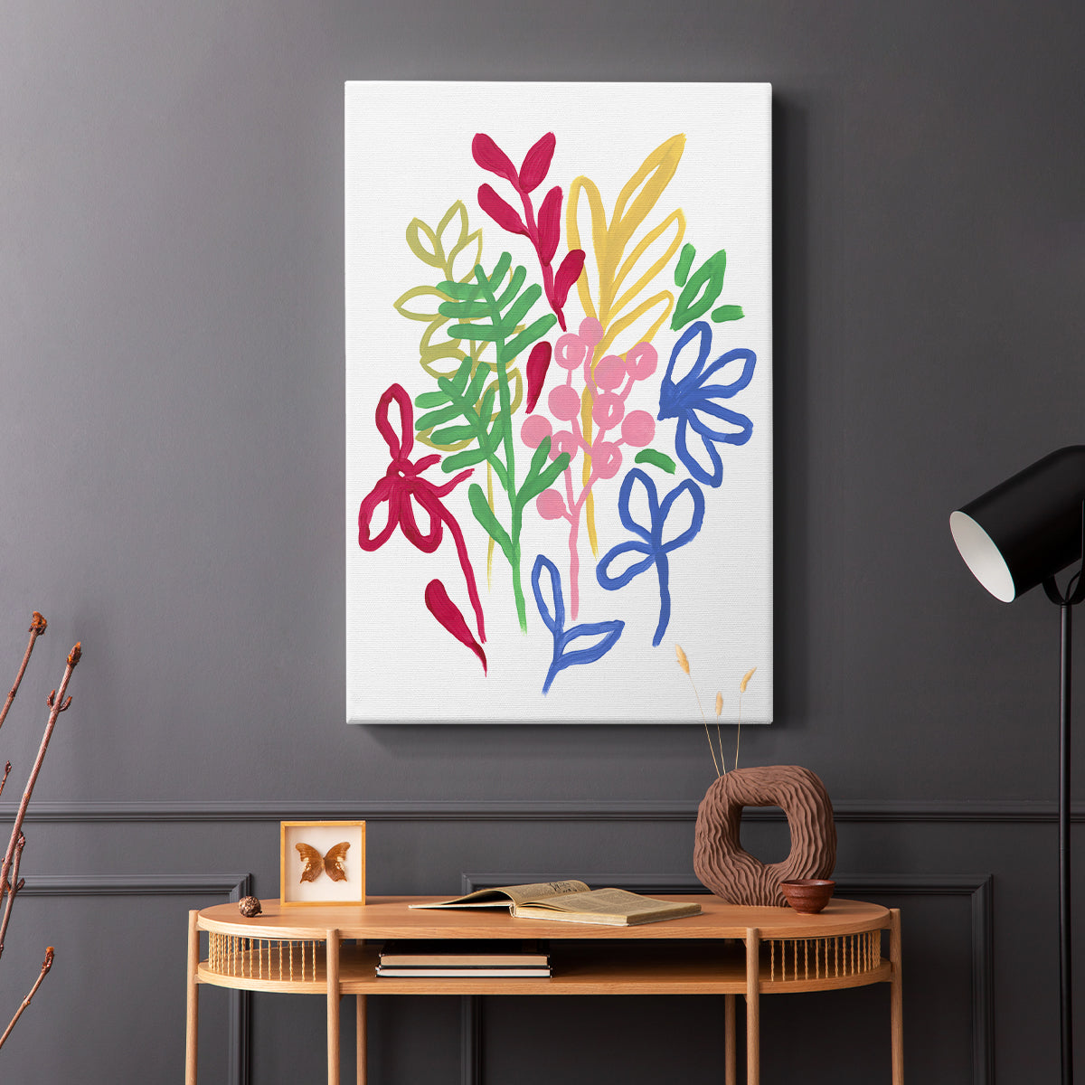 Bold Brushstroke Blooms II - Canvas Art Print