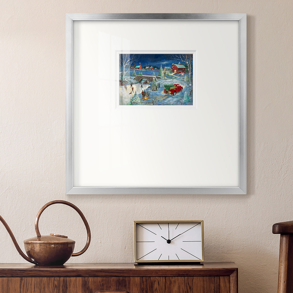 Warm Holiday Memories Premium Framed Print Double Matboard