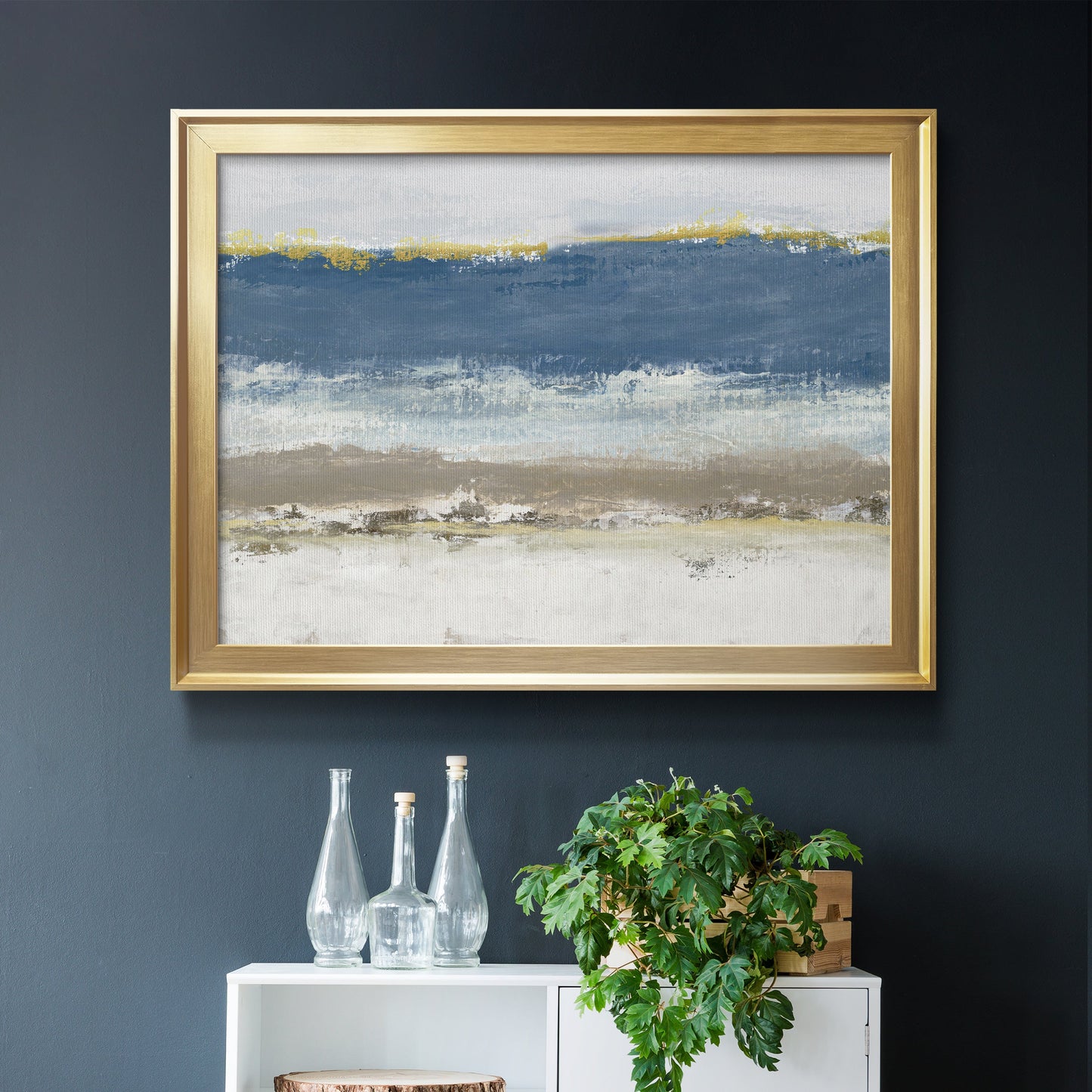 Blue Skies - Modern Framed Canvas Print