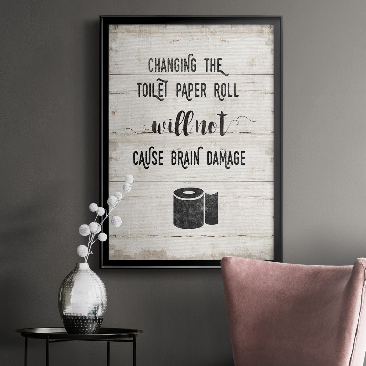 Changing the Roll - Modern Framed Canvas Print