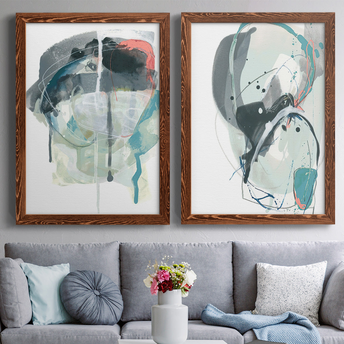 Stone Aperture III - Premium Framed Canvas 2 Piece Set - Ready to Hang