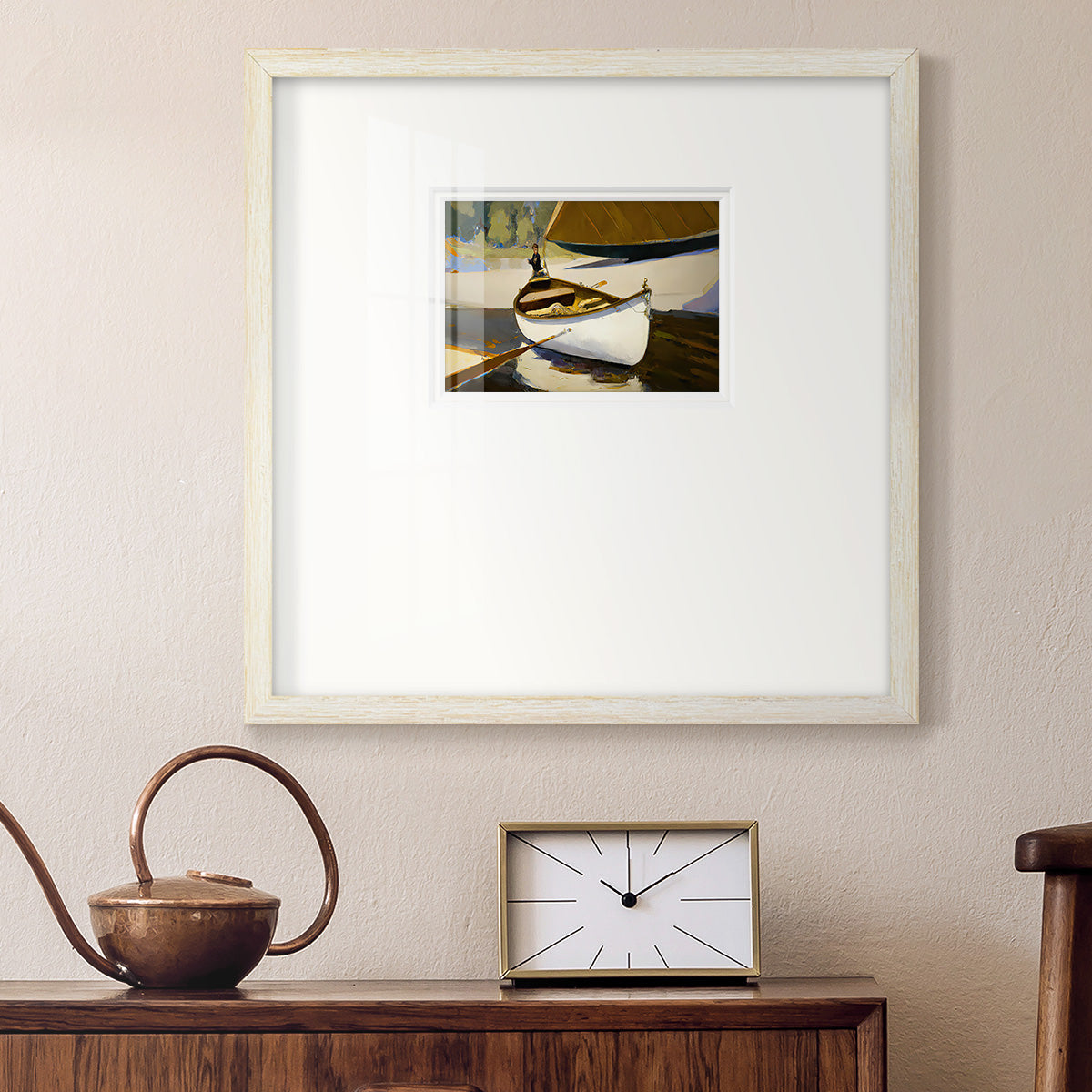 Canoe Premium Framed Print Double Matboard