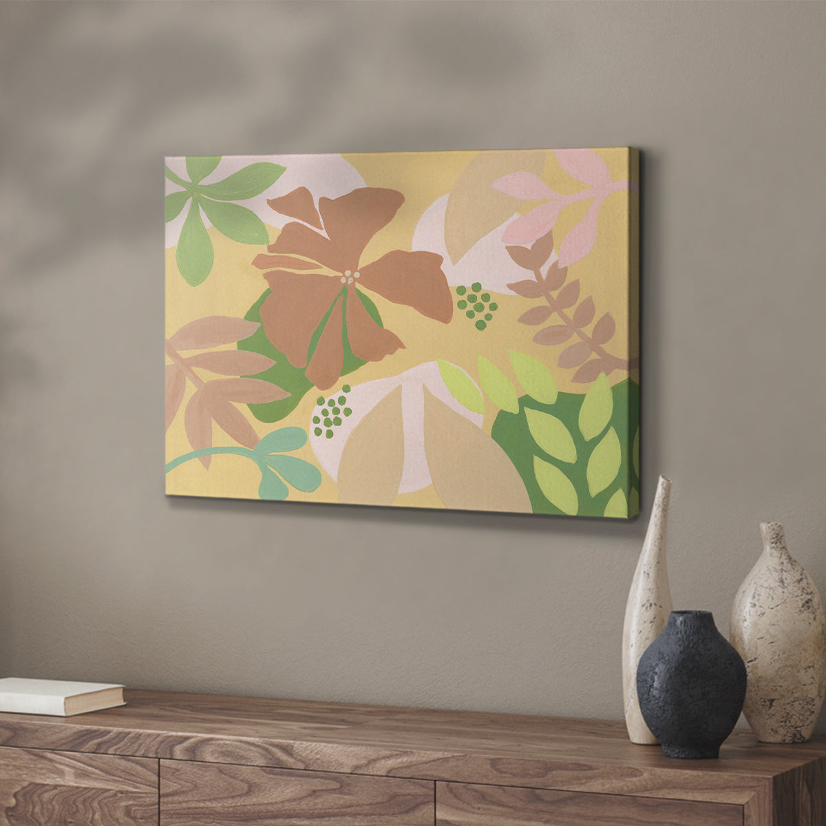 Neutral Blooms IV - Canvas Art Print
