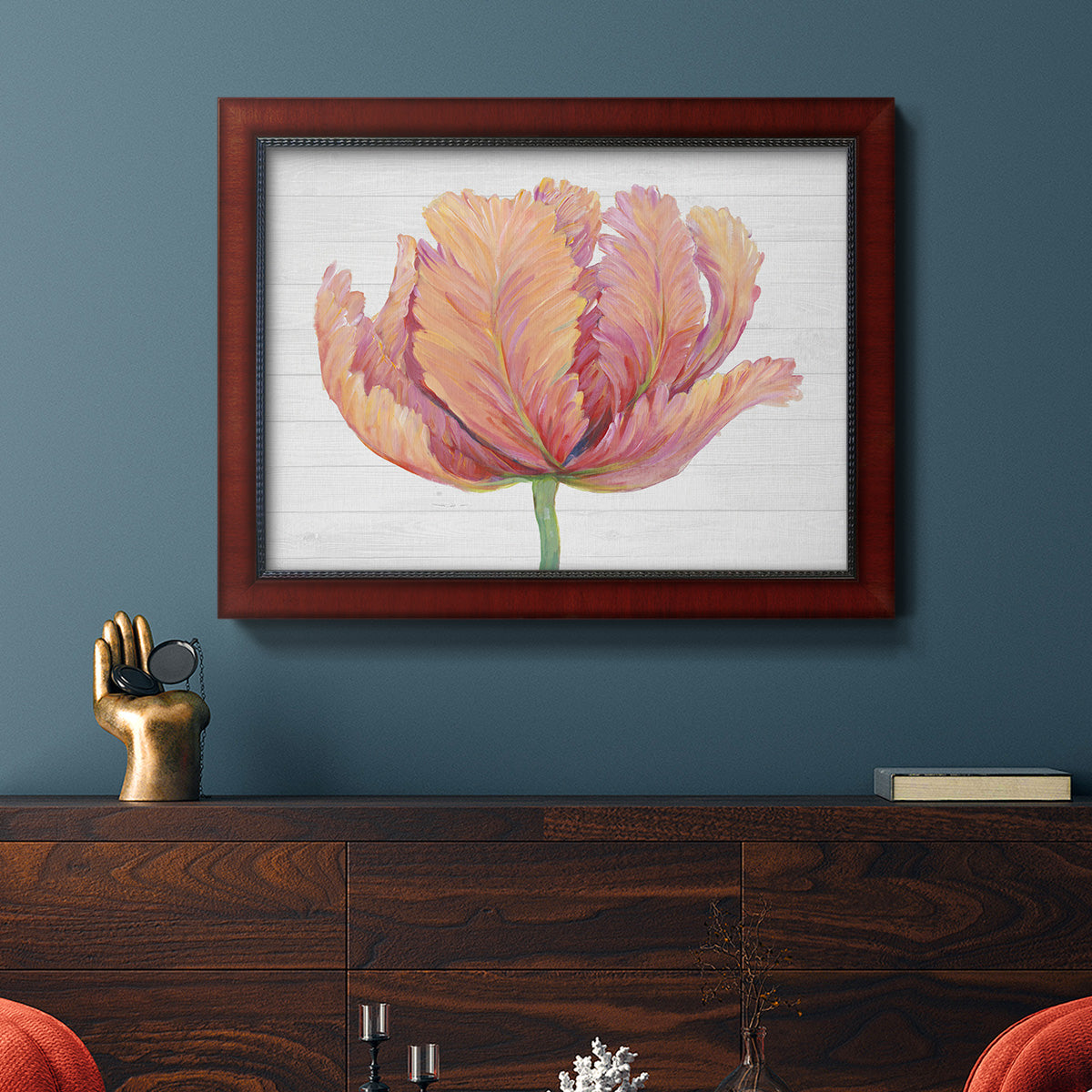 Single Pink Bloom I Premium Framed Canvas- Ready to Hang