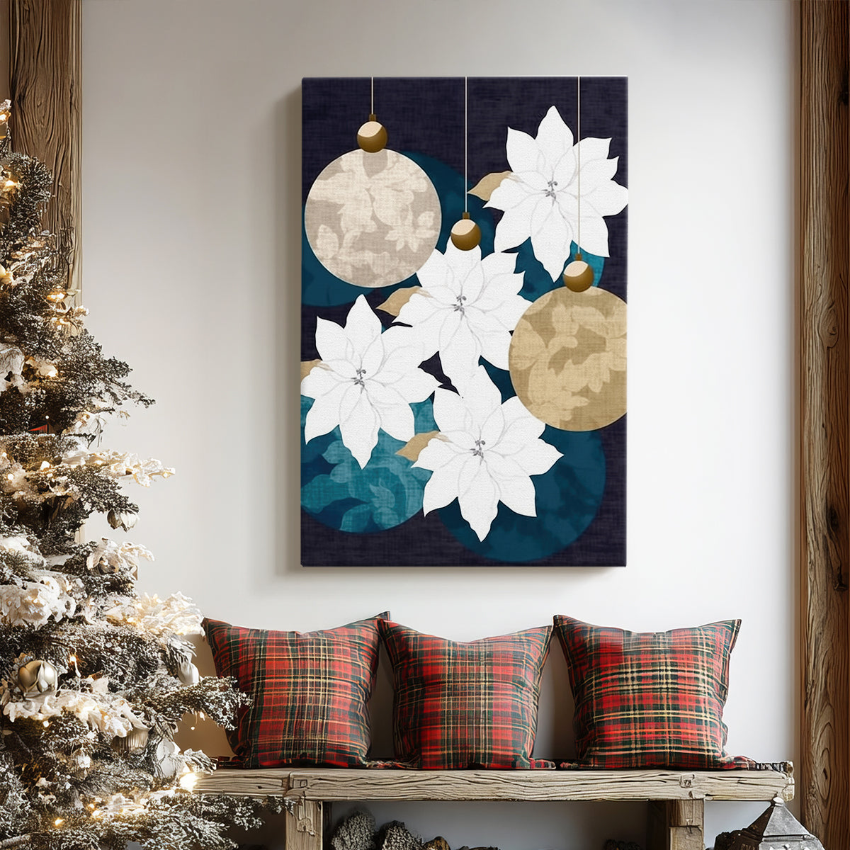Pale Winter Blessing of Candle - Canvas Art Print