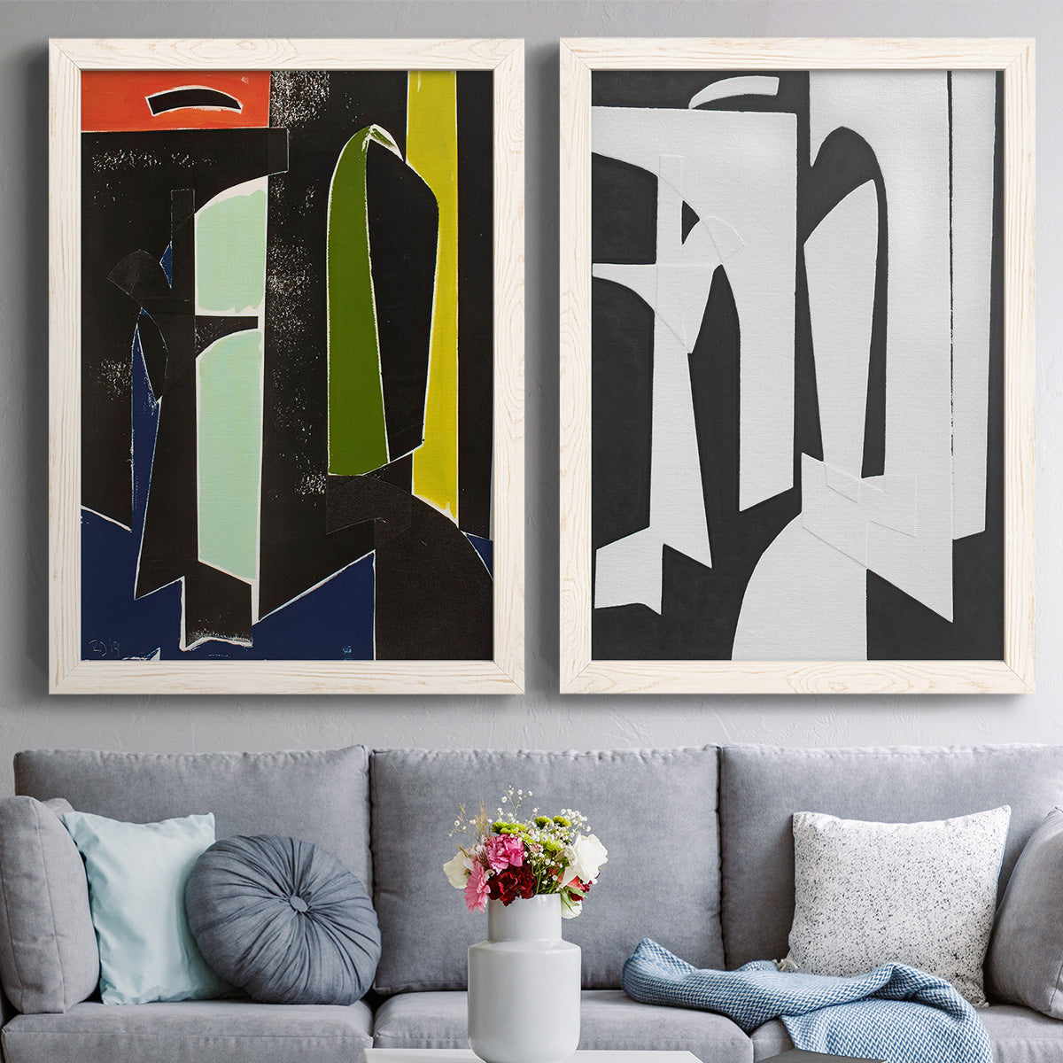 Spanish Arches - Premium Framed Canvas 2 Piece Set - Ready to Hang