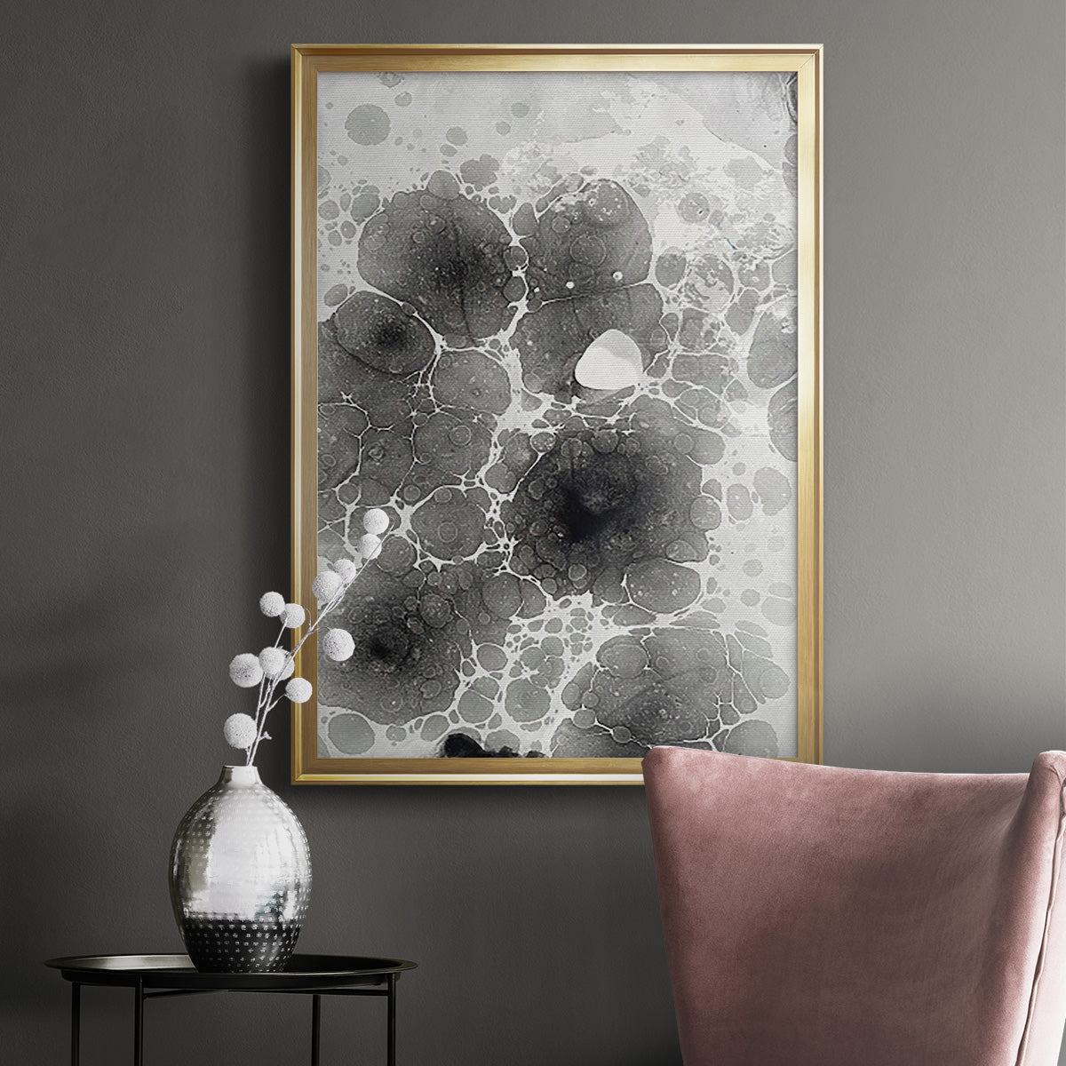 Marbling I - Modern Framed Canvas Print