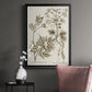 Sepia Botanical Journal III - Modern Framed Canvas Print