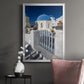Santorini Sidewalk - Modern Framed Canvas Print