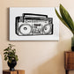 Boombox Sketch Premium Gallery Wrapped Canvas - Ready to Hang