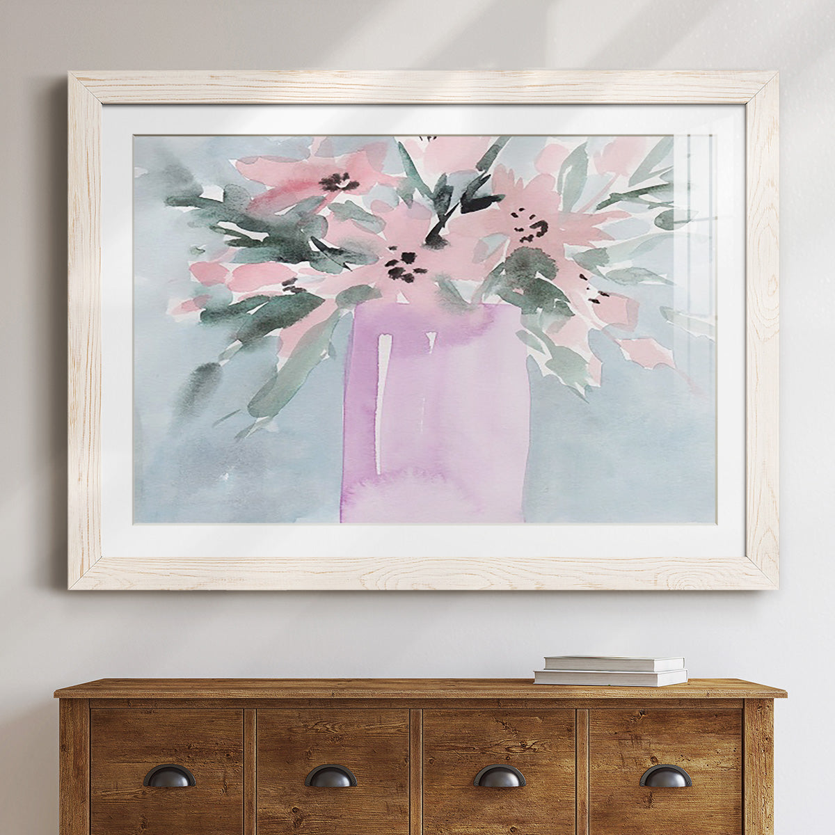 Broken Flowers I - Barnwood Framed Art Print