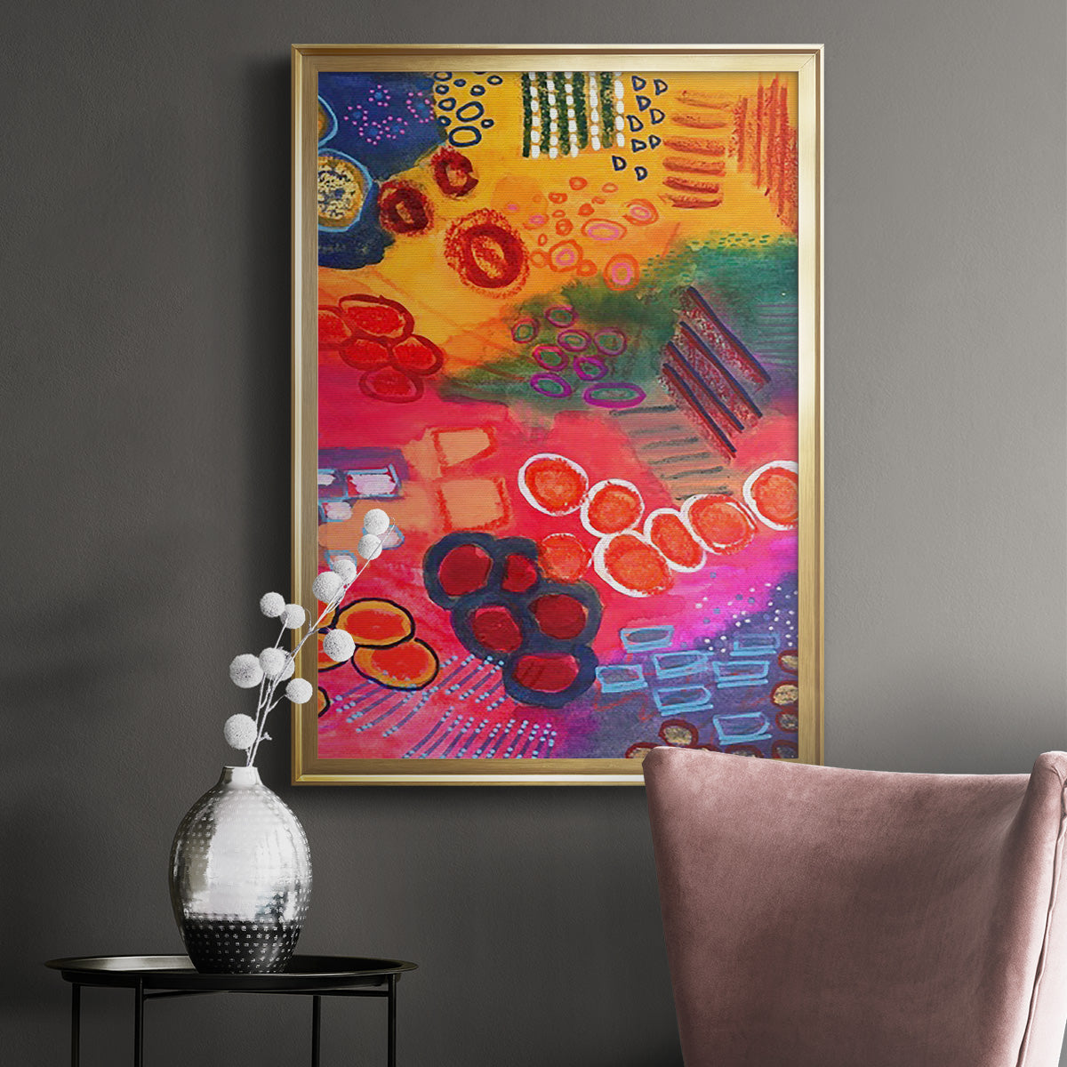 Vivaciously Changing II - Modern Framed Canvas Print