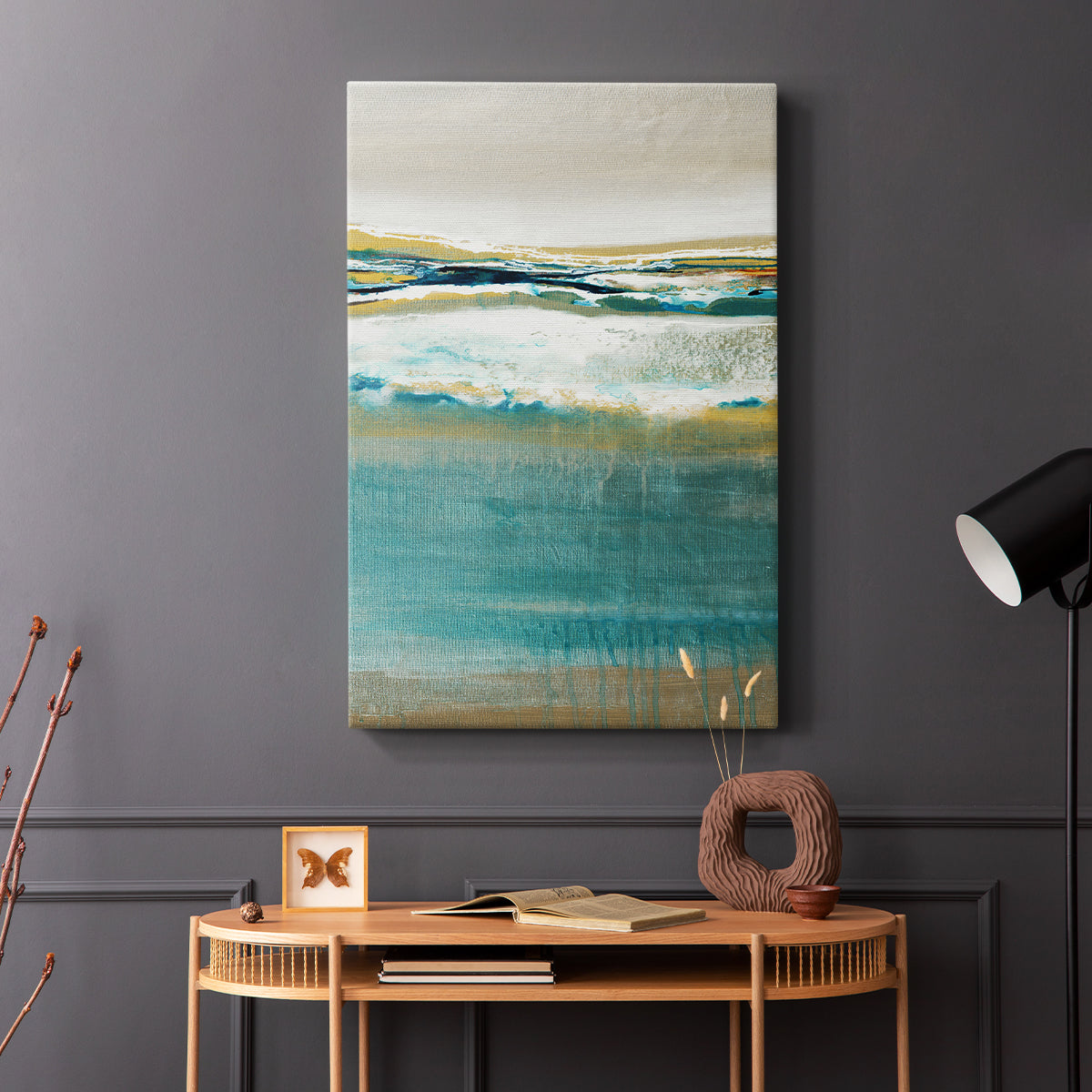 Aqua Quartz V2 - Canvas Art Print