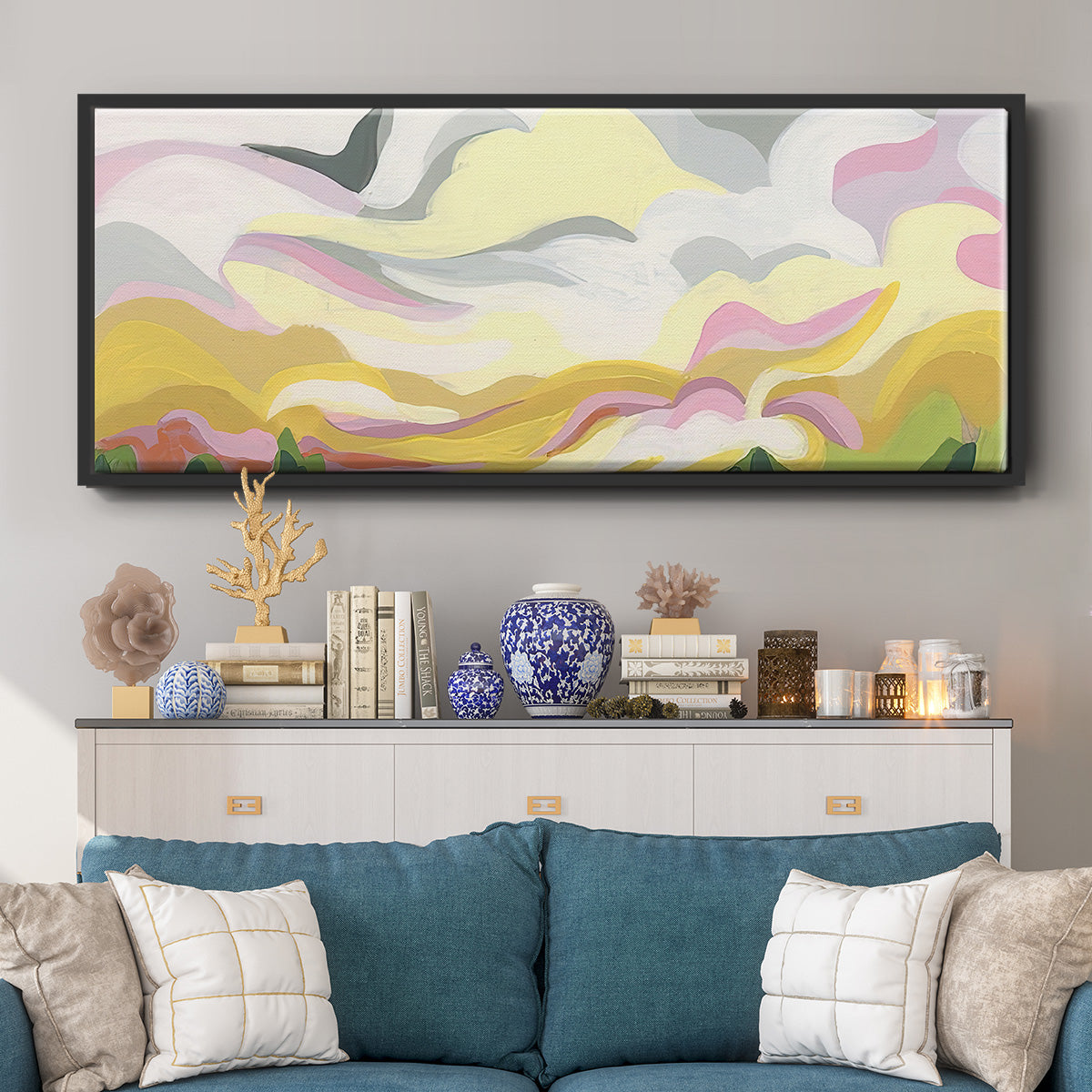 Valley Swirl II - Floater Framed Canvas Print