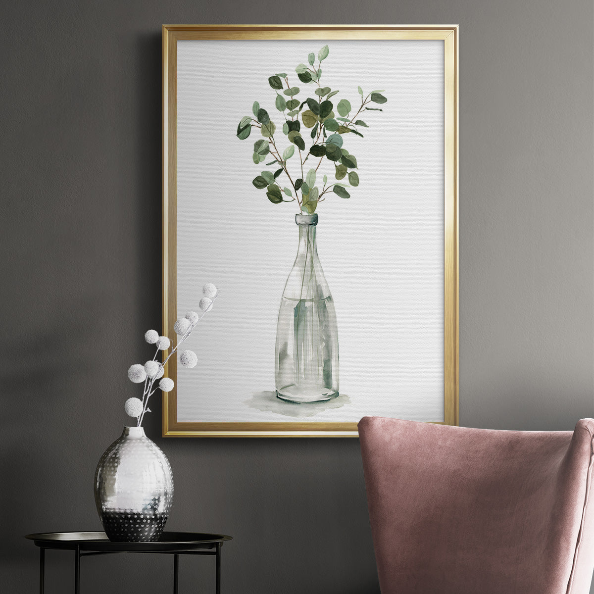 Botanical Arrangement I - Modern Framed Canvas Print