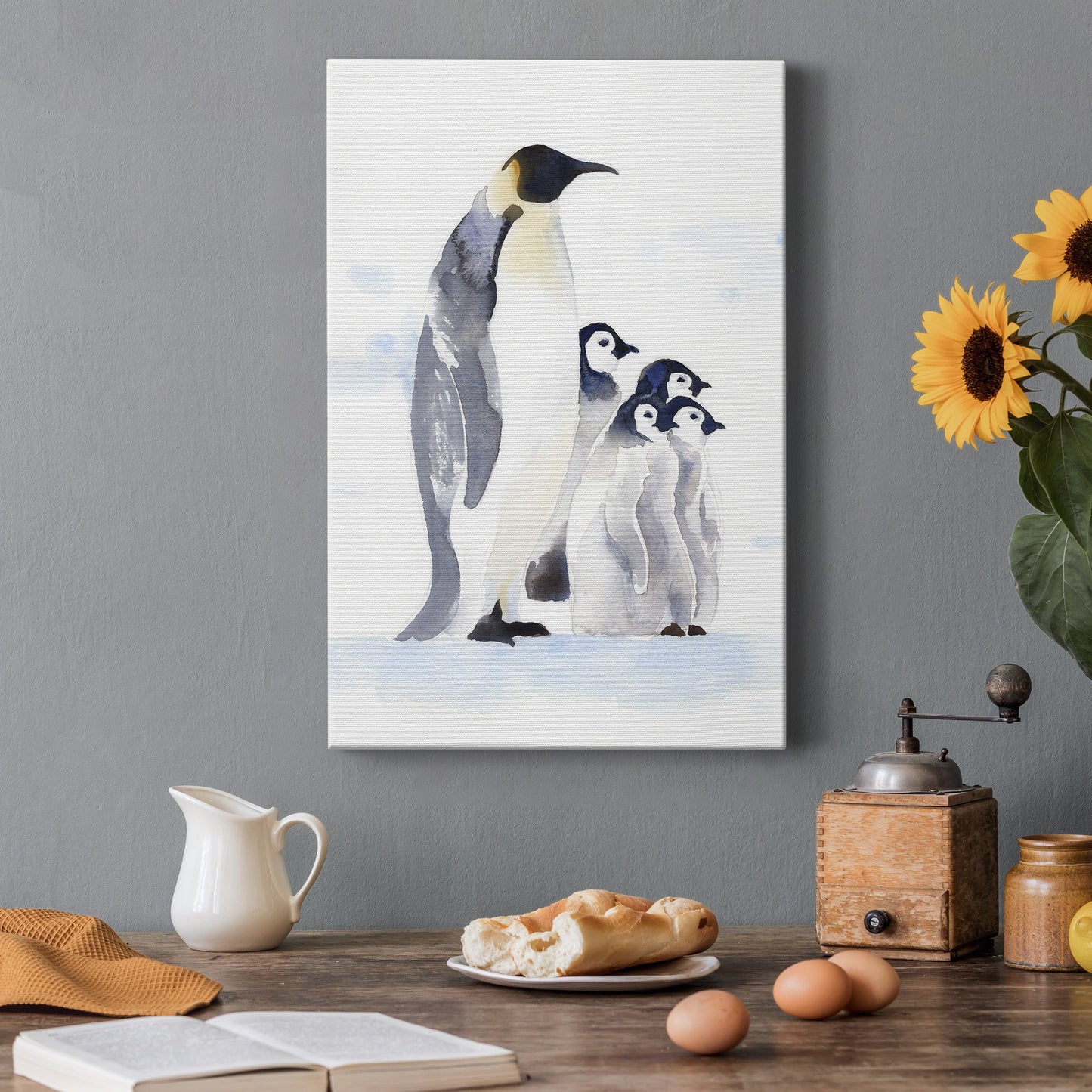 Emperor Penguins I Premium Gallery Wrapped Canvas - Ready to Hang