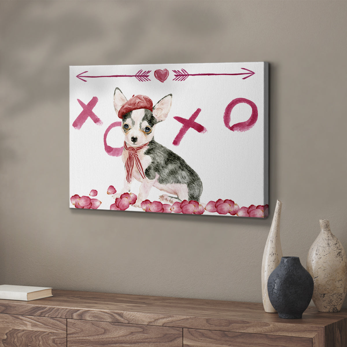 Puppy Valentine Collection A - Canvas Art Print