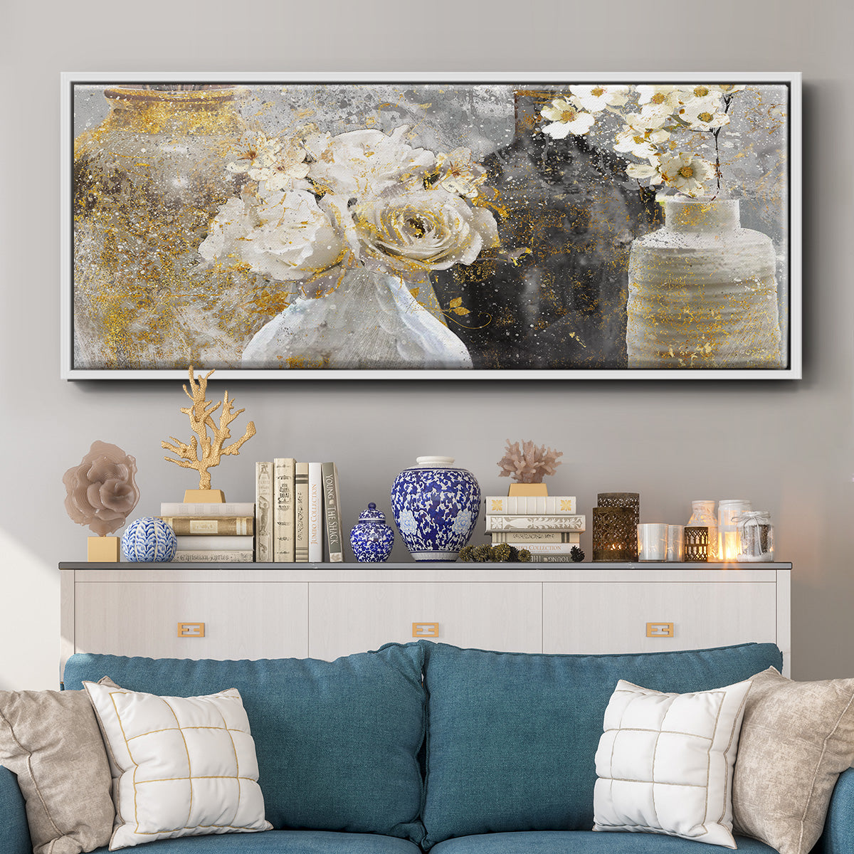 Fleur Couture - Floater Framed Canvas Print