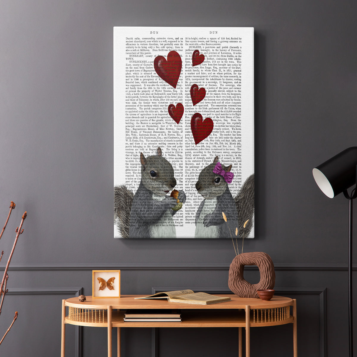 Squirrel Love - Canvas Art Print
