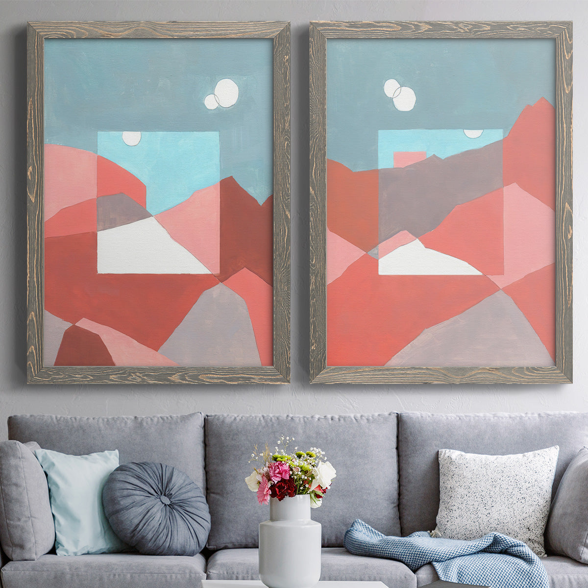 Desert Dreamscape I - Premium Framed Canvas 2 Piece Set - Ready to Hang