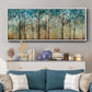 Sunlit Birch Grove - Floater Framed Canvas Print