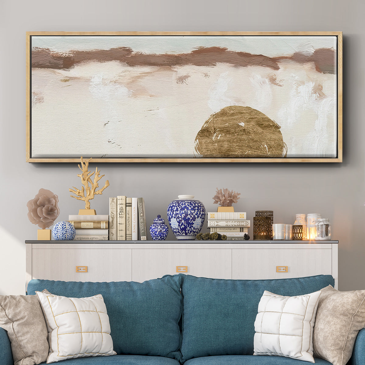 Winter Medallion III - Floater Framed Canvas Print