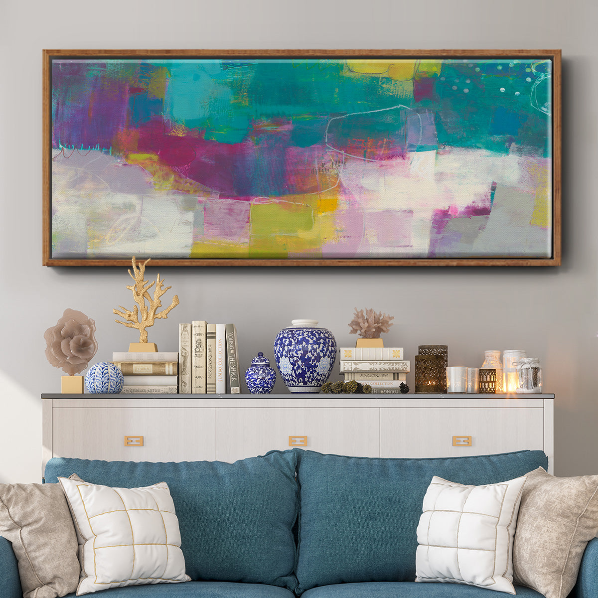 Loop I - Floater Framed Canvas Print