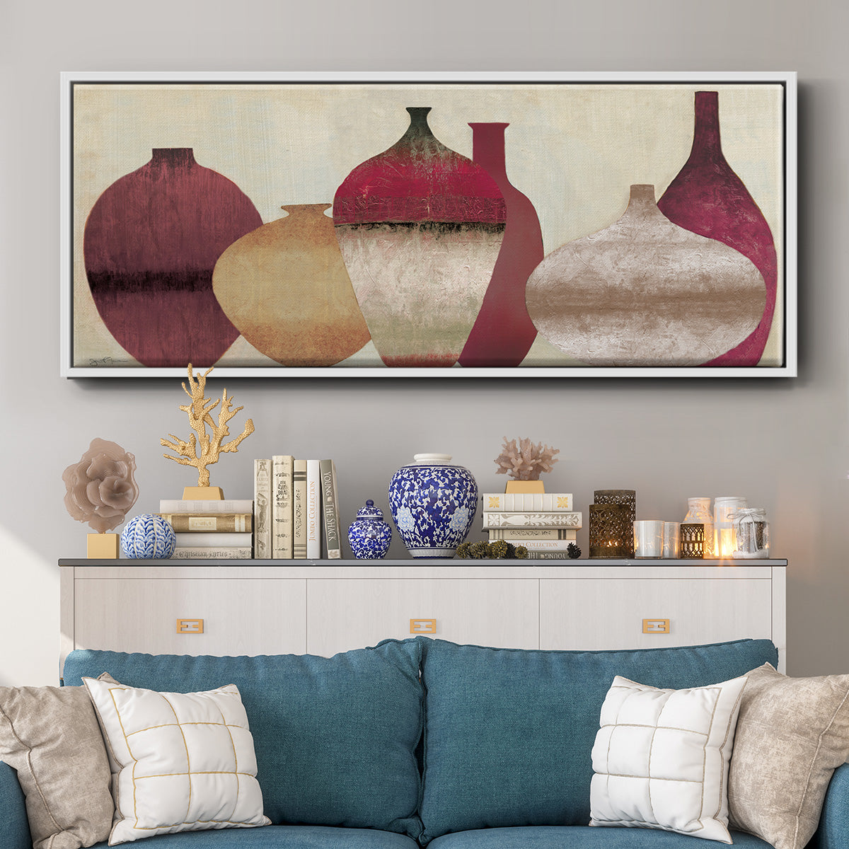 Auburn Vessels - Floater Framed Canvas Print