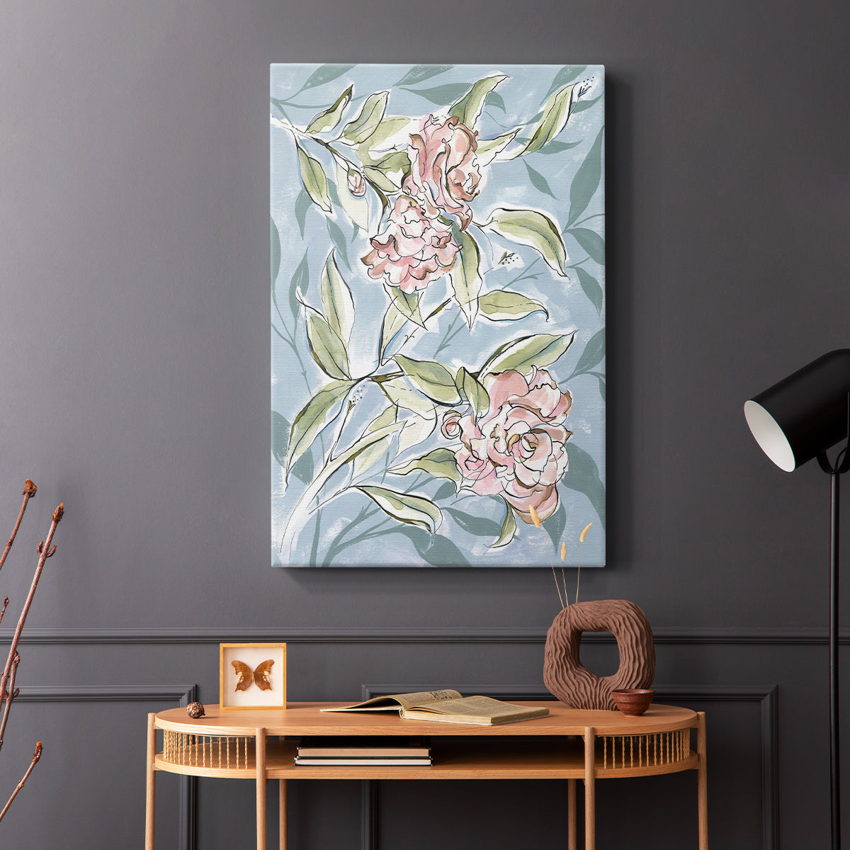 Faded Camellias I - Canvas Art Print