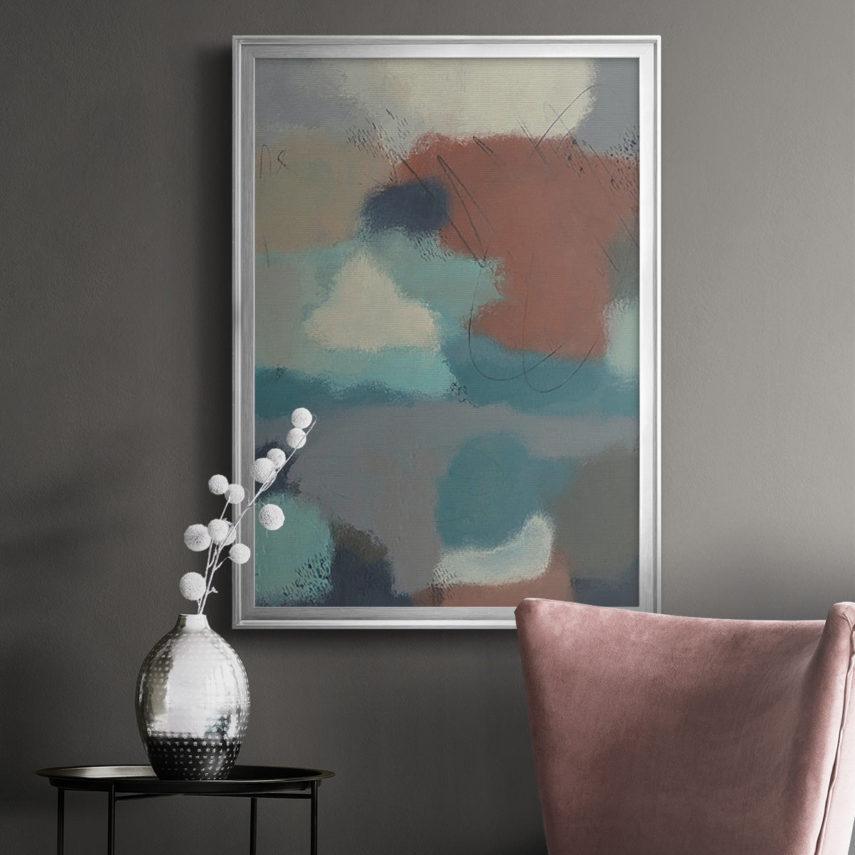 Floating By I - Modern Framed Canvas Print
