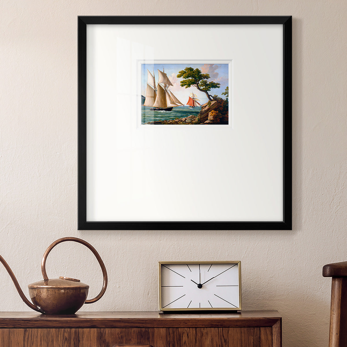 Sailing Premium Framed Print Double Matboard