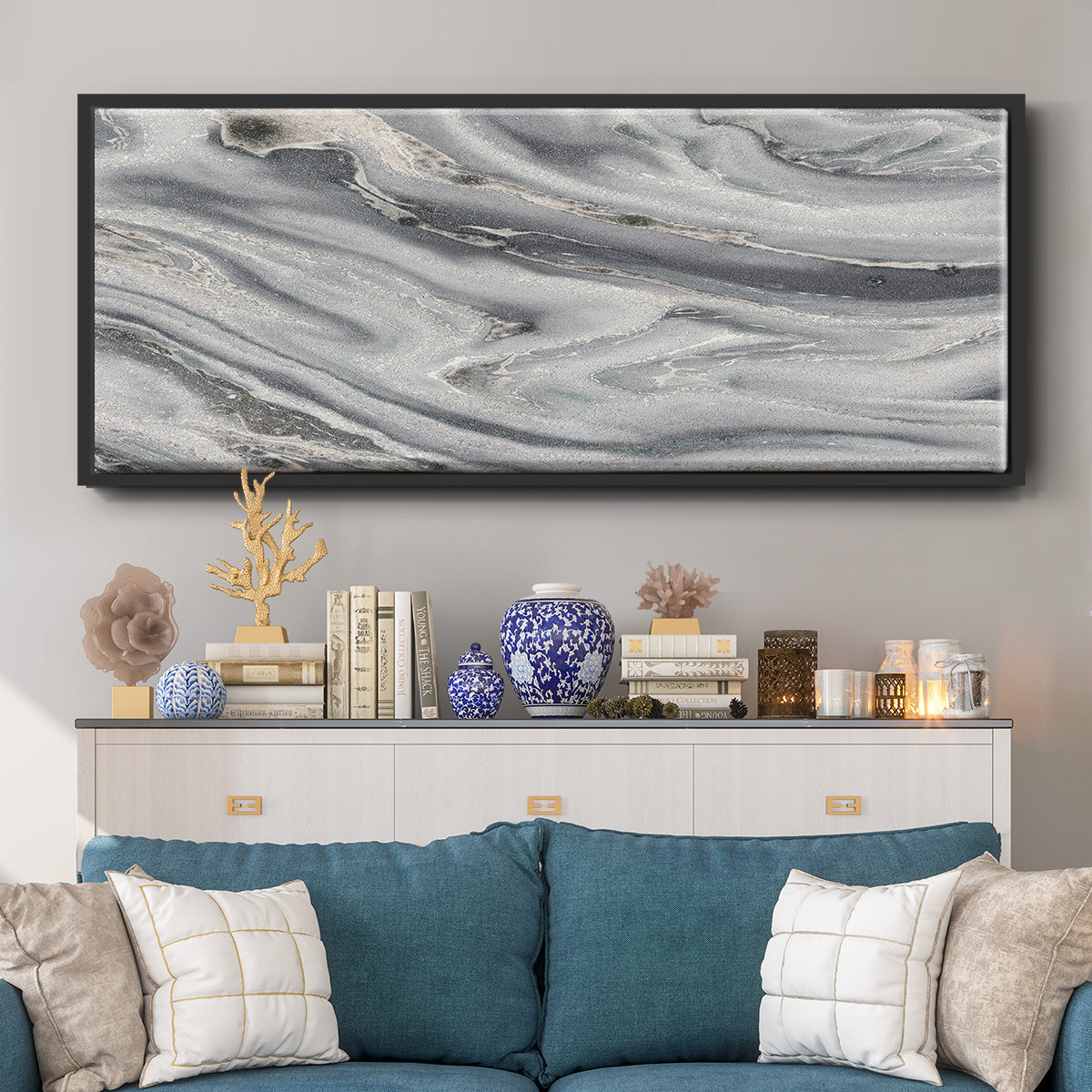 Amalfi - Floater Framed Canvas Print
