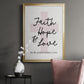 Faith Hope and Love Cross - Modern Framed Canvas Print