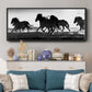 Icelandic Horses at Sunset - Floater Framed Canvas Print