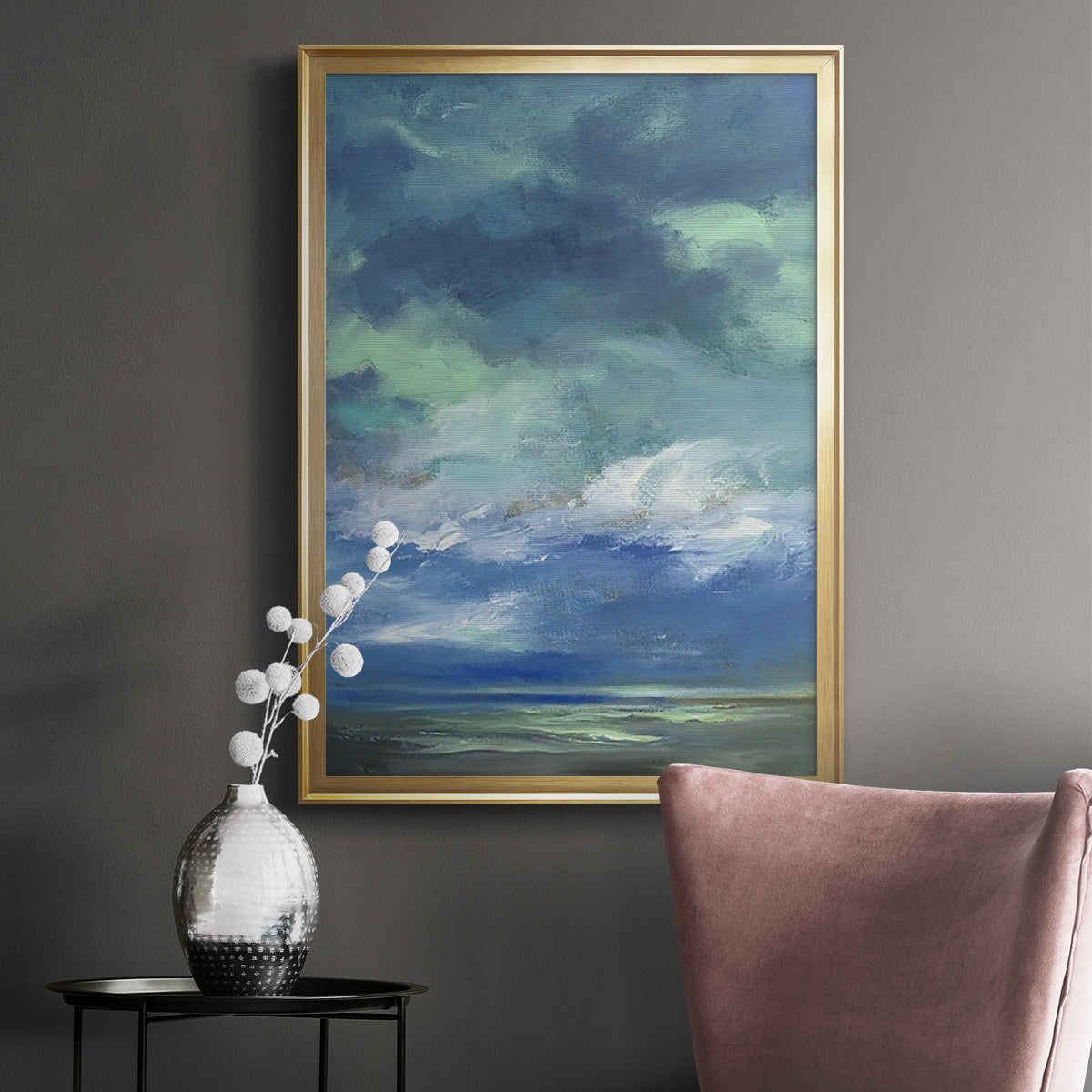 Island Morning - Modern Framed Canvas Print