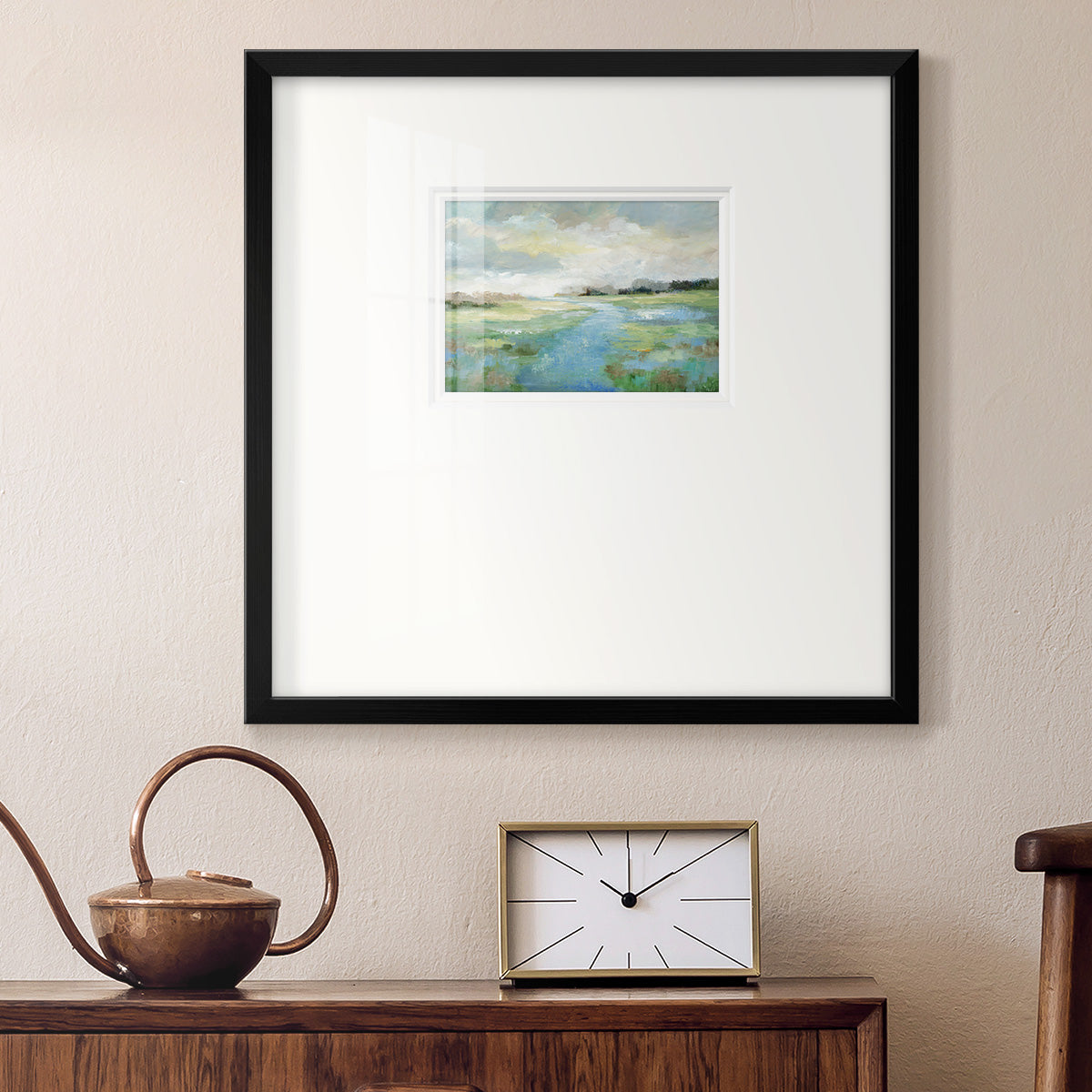 Winding Stream Premium Framed Print Double Matboard