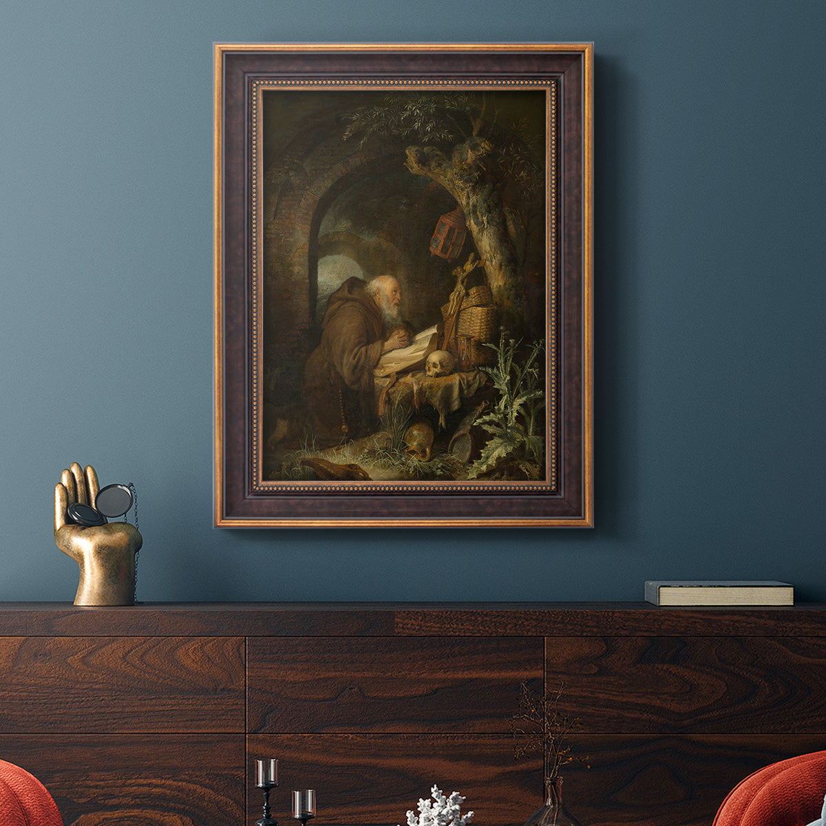 The Hermit, 1670 - Ornate Framed Canvas Print
