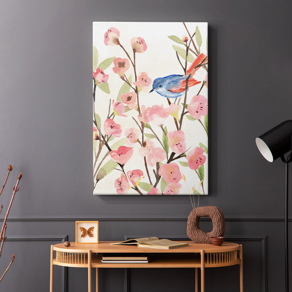Cherry Blossom Perch II - Canvas Art Print