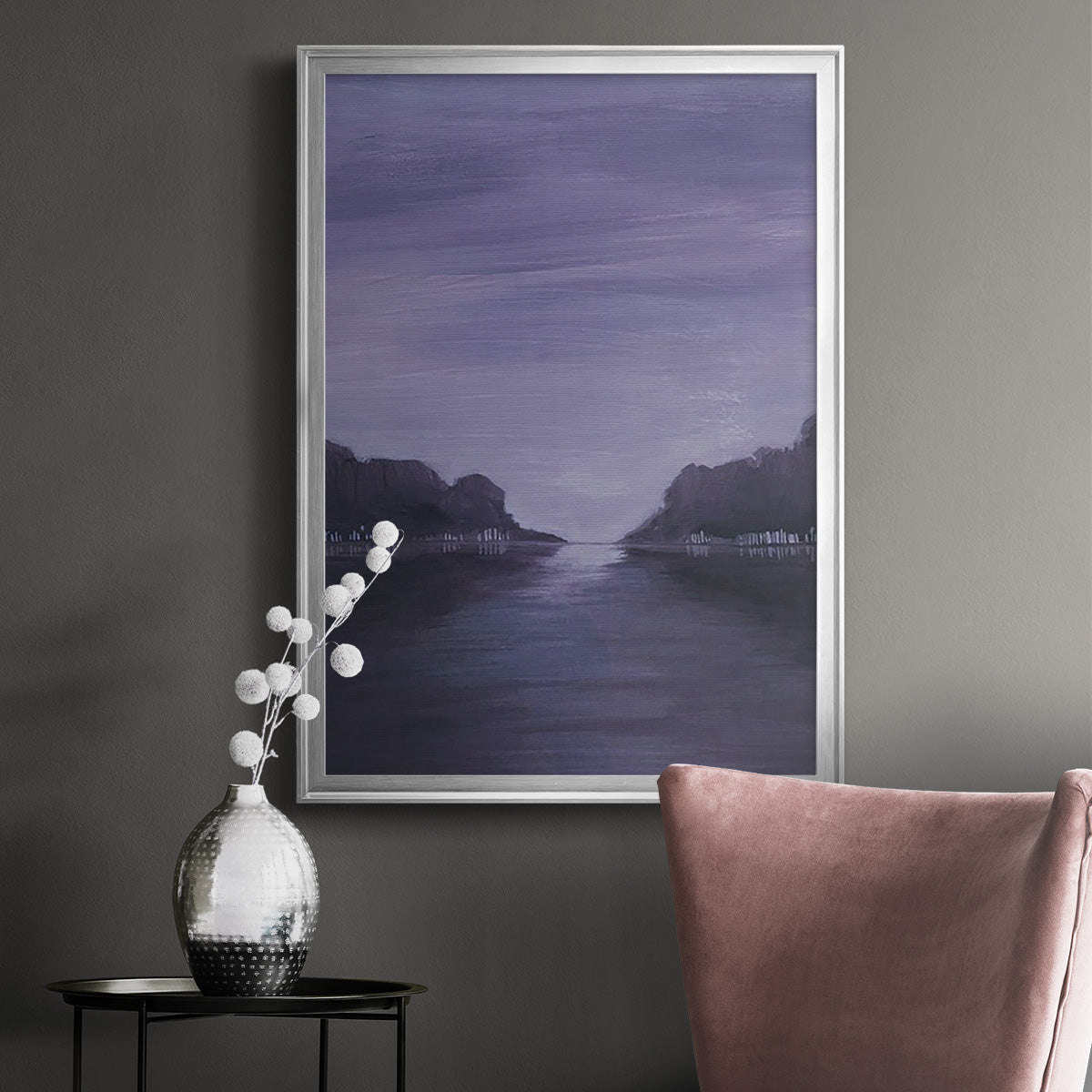 Amethyst Moonlight I - Modern Framed Canvas Print