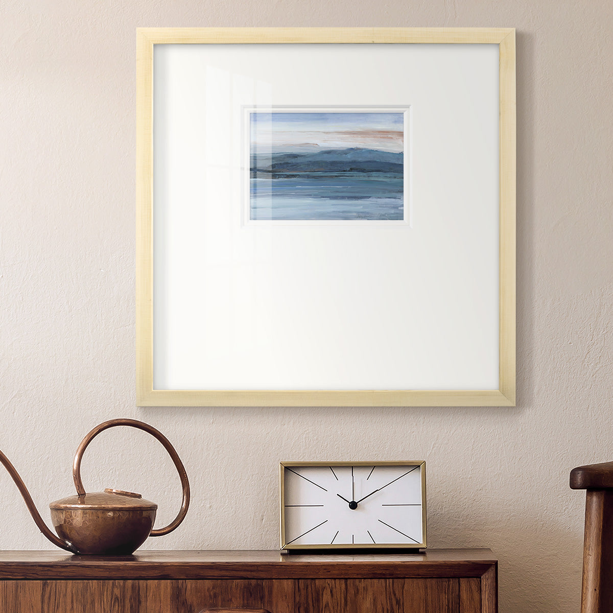 Across The Lake Premium Framed Print Double Matboard