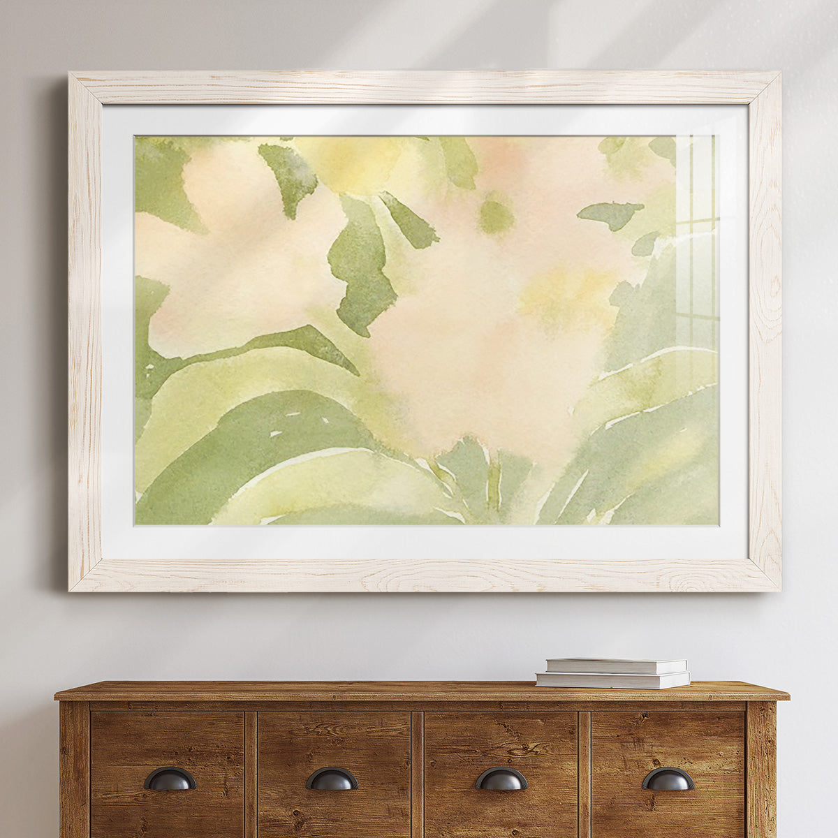 Verdant Floral Abstract II - Barnwood Framed Art Print