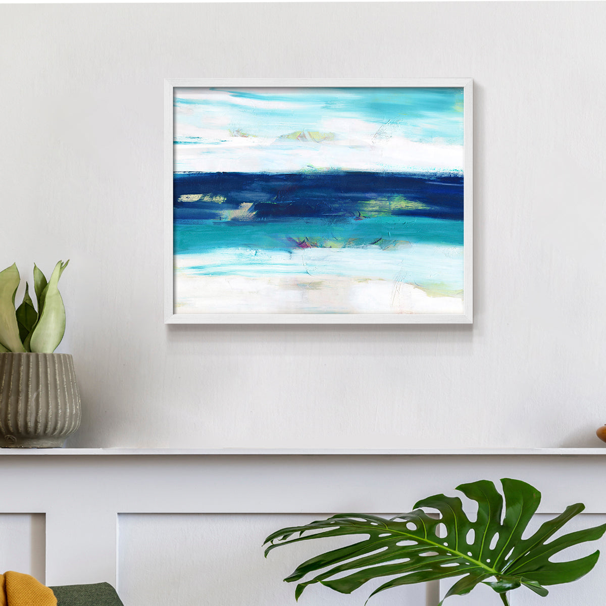 44887,abstract art,ocean,waves,blue,white,contemporary,artwork,landscape,modern design,fine art,home decor,wall art,textures,painting,visual art,creativity,oceanic,relaxation,serenity,design,beauty,imaginative,nature,color palette,inspiration,frame,aesthetic,stylish decor,decor,abstract landscape,ocean view,fluid art,brush strokes,contemporary artist,coastal art,Re-stickable,Abstract