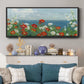 Through the Flowers - Floater Framed Canvas Print