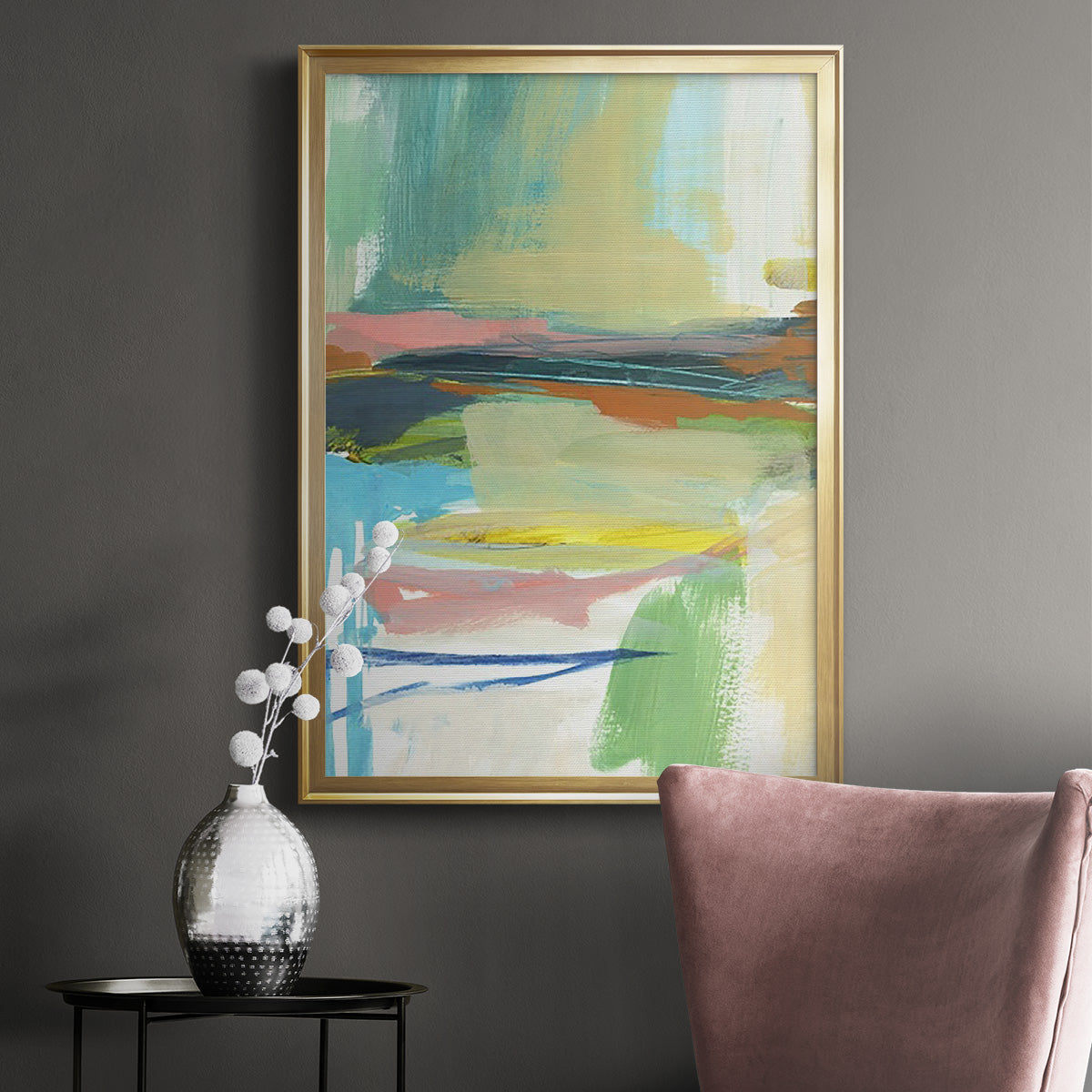 Radiant Horizon III - Modern Framed Canvas Print