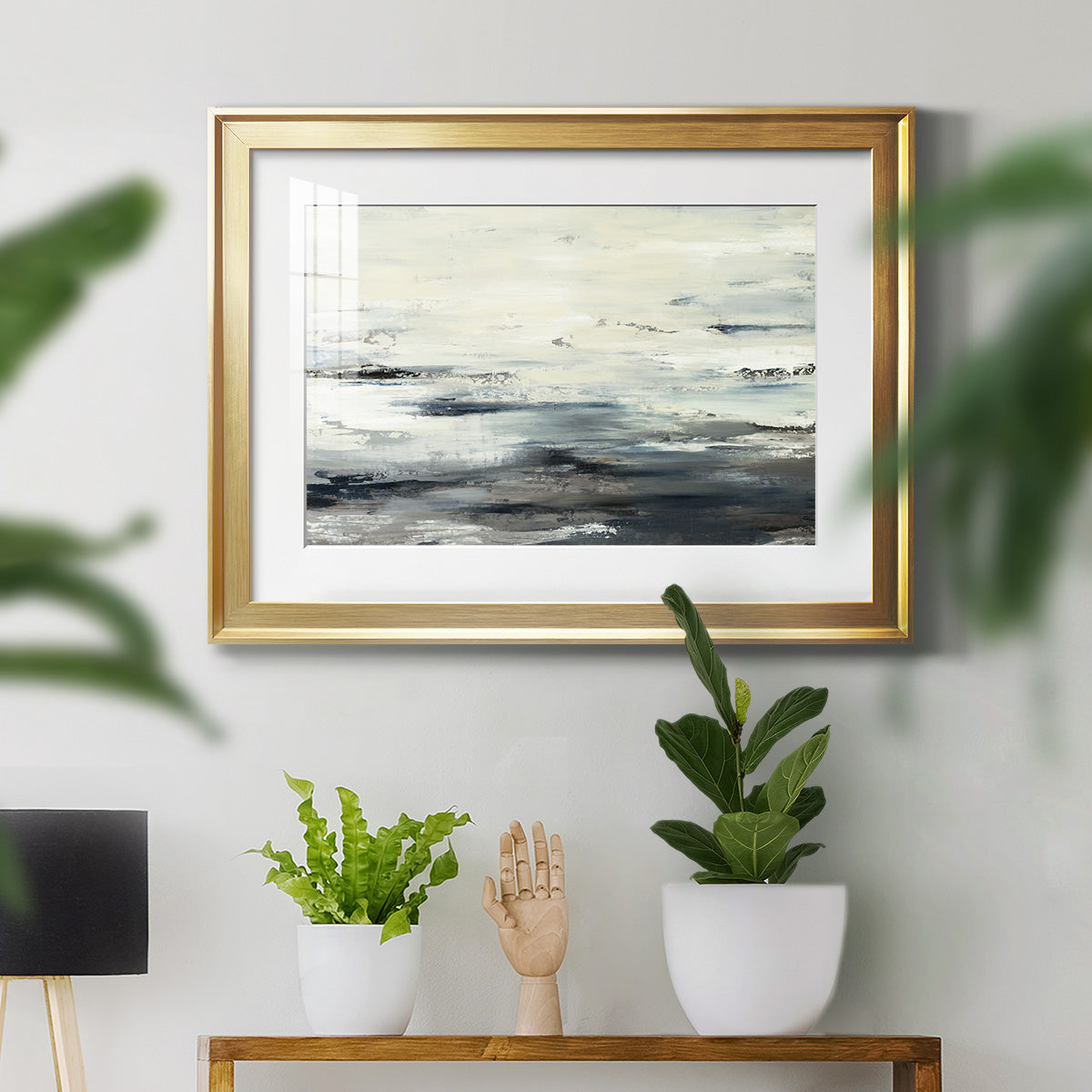 On The Stormy Seas - Modern Framed Art Print