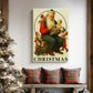 Tinsel-Gold Wreath Square - Canvas Art Print