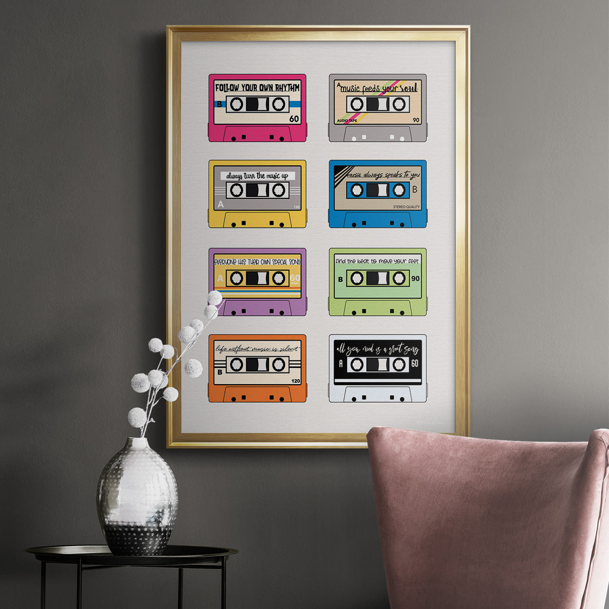 Musical Inspiration - Modern Framed Canvas Print